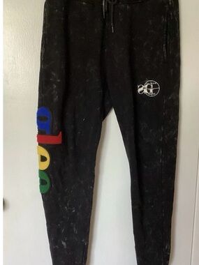 Sniper Gang Apparel Joggers with Multicolor Side Letters GLEE